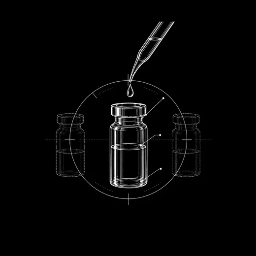 Figure: one vial chosen out of several.