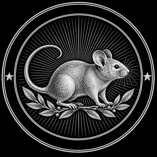 The file's seal: a laboratory mouse on a laurel.